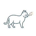 Cat digestive health and worms icon