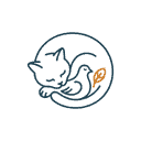 Compassionate cat end-of-life care icon