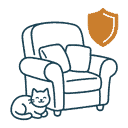 Cat-proofing and furniture protection icon