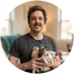 Logan Mastrianna, founder of Better With Cats, with 10+ years of animal welfare experience
