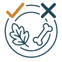 What cats can and cannot eat icon